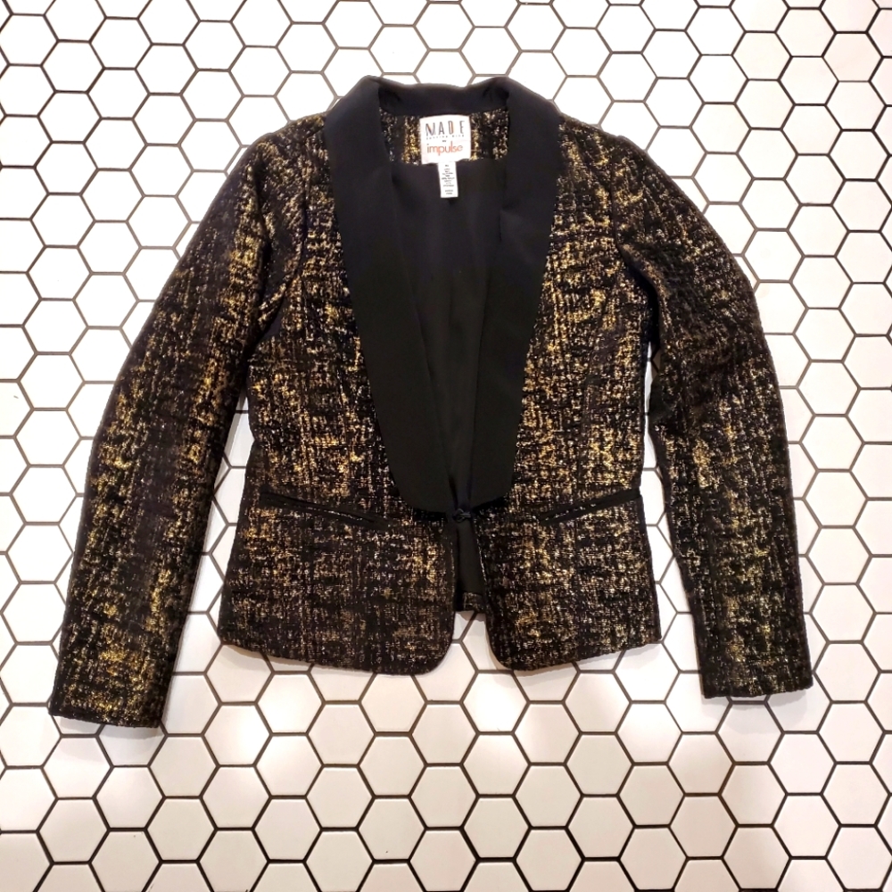 Impulse Black & Gold Jacket Size XS